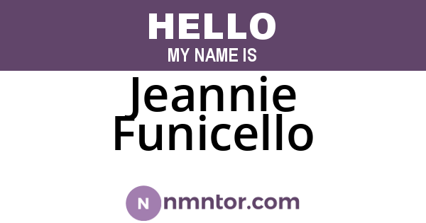 Jeannie Funicello