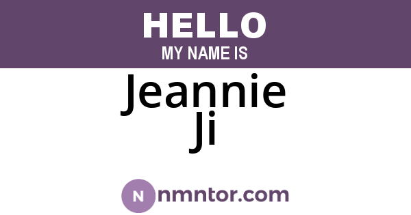 Jeannie Ji