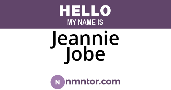 Jeannie Jobe
