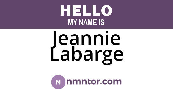 Jeannie Labarge