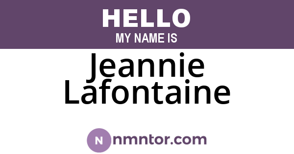 Jeannie Lafontaine