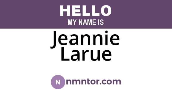 Jeannie Larue