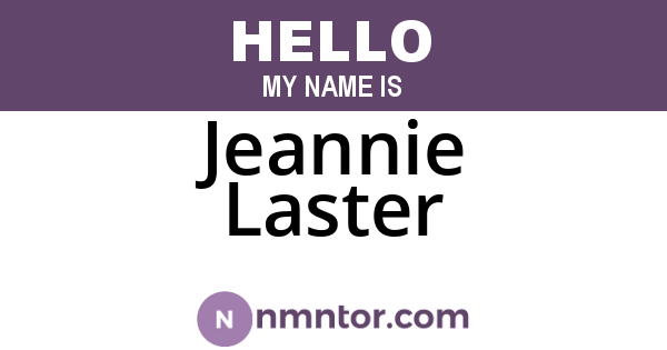 Jeannie Laster