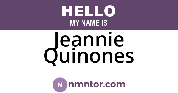 Jeannie Quinones