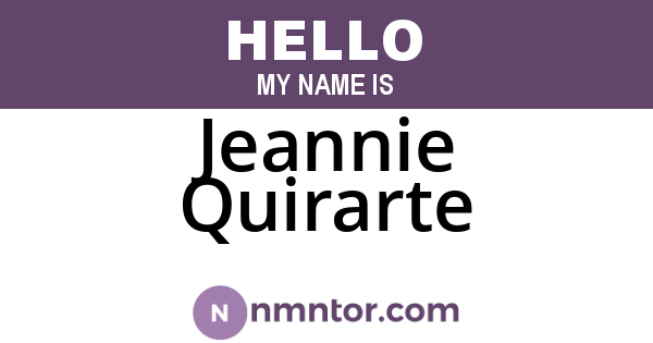 Jeannie Quirarte