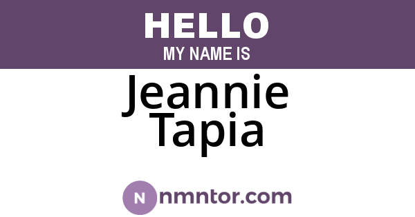Jeannie Tapia