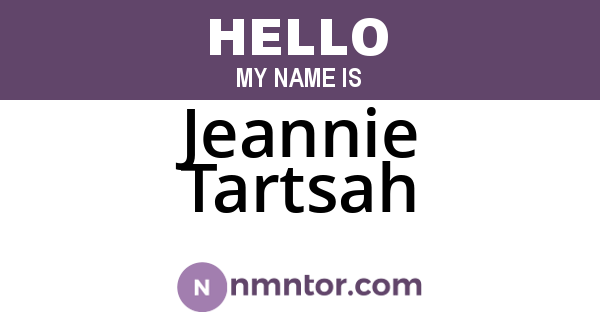 Jeannie Tartsah