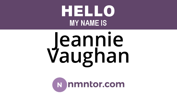 Jeannie Vaughan