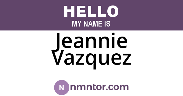 Jeannie Vazquez