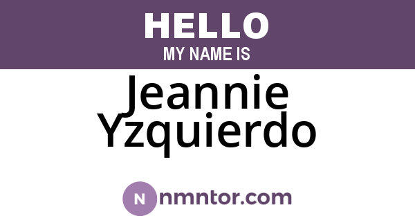 Jeannie Yzquierdo