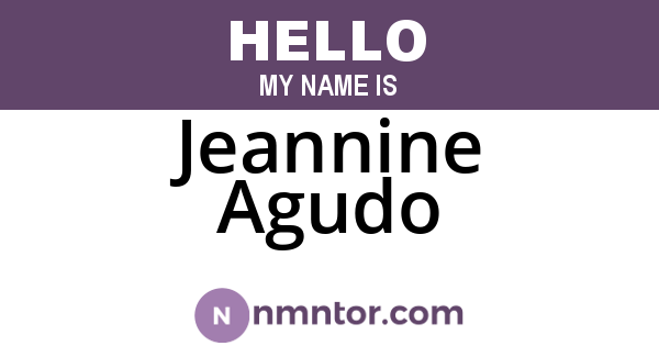 Jeannine Agudo