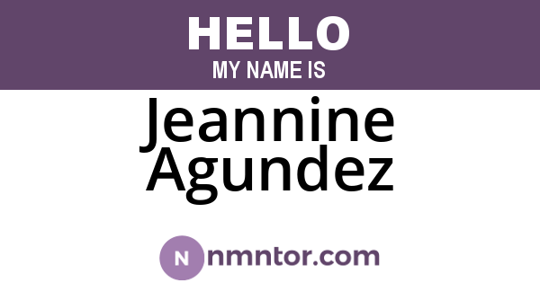 Jeannine Agundez