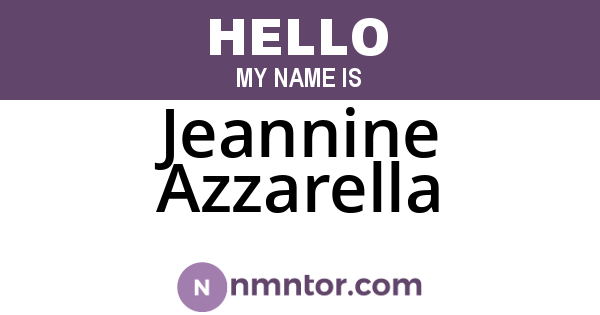 Jeannine Azzarella
