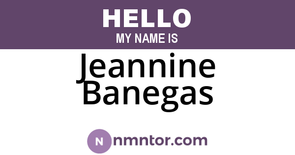 Jeannine Banegas