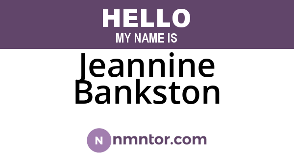 Jeannine Bankston