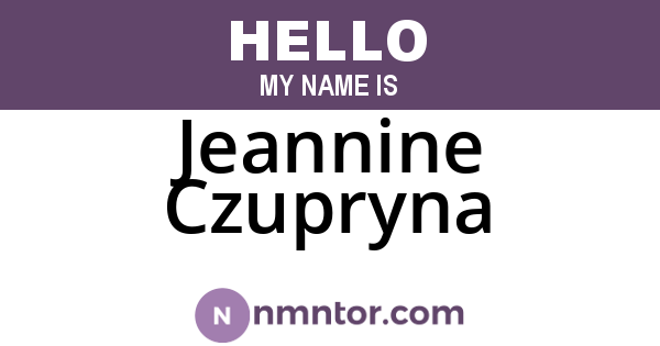 Jeannine Czupryna