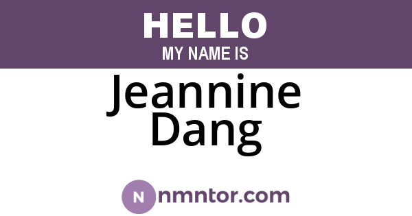 Jeannine Dang