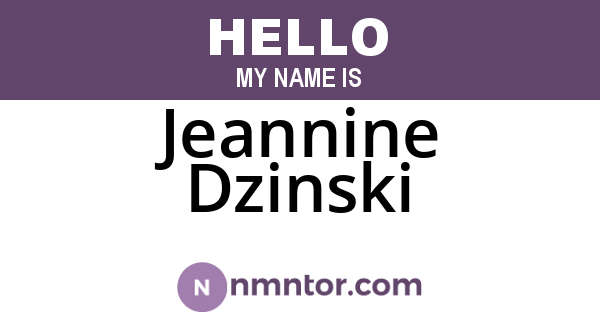 Jeannine Dzinski