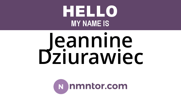Jeannine Dziurawiec