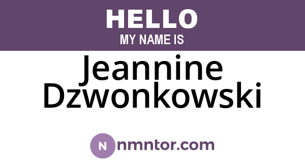 Jeannine Dzwonkowski