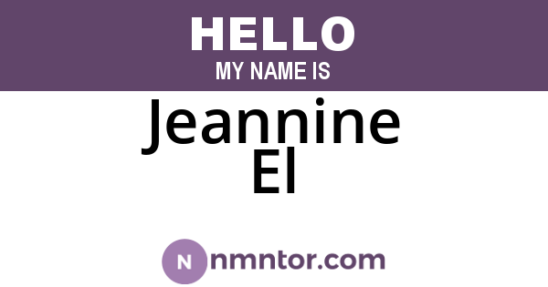 Jeannine El
