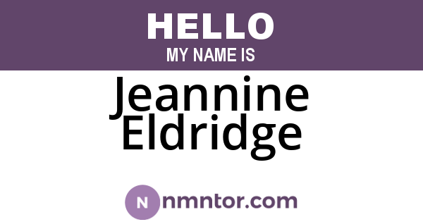 Jeannine Eldridge