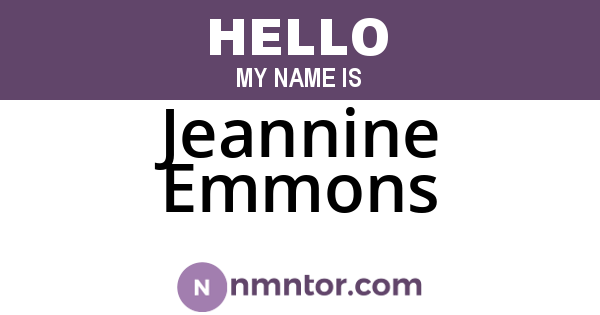 Jeannine Emmons