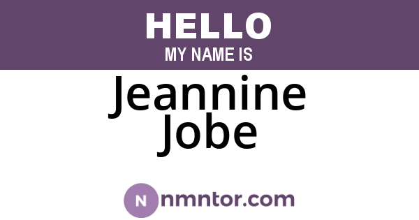 Jeannine Jobe