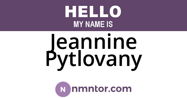 Jeannine Pytlovany