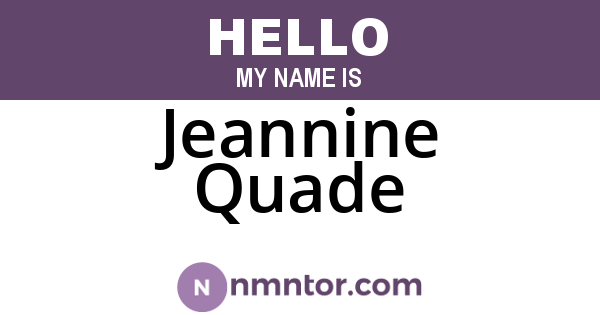 Jeannine Quade
