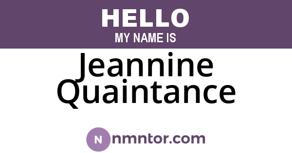 Jeannine Quaintance