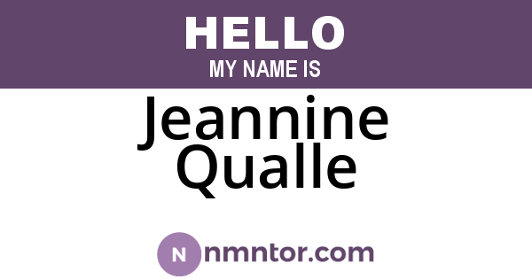 Jeannine Qualle