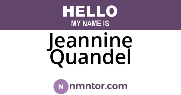 Jeannine Quandel