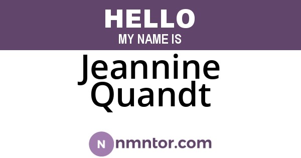 Jeannine Quandt