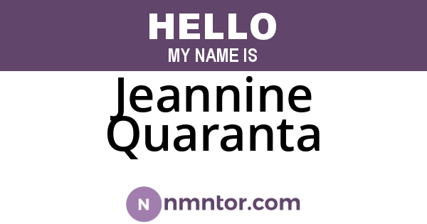 Jeannine Quaranta
