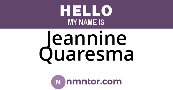 Jeannine Quaresma