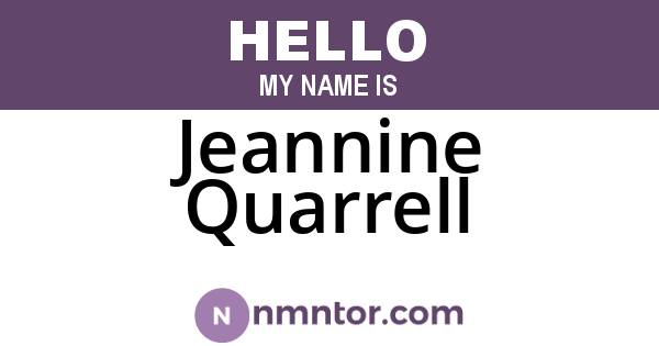 Jeannine Quarrell