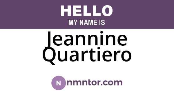 Jeannine Quartiero