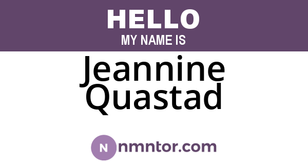 Jeannine Quastad