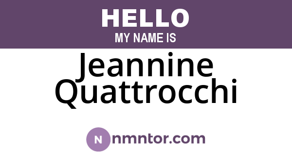 Jeannine Quattrocchi