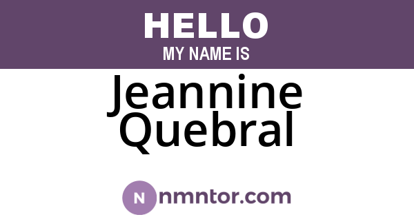 Jeannine Quebral