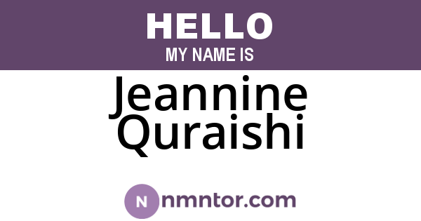 Jeannine Quraishi