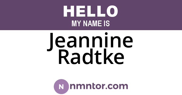Jeannine Radtke