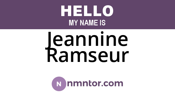 Jeannine Ramseur