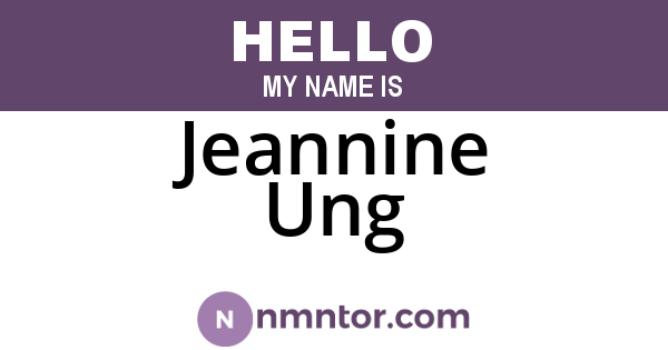 Jeannine Ung
