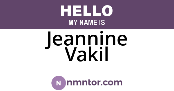 Jeannine Vakil