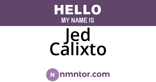 Jed Calixto