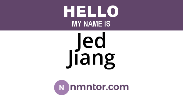 Jed Jiang