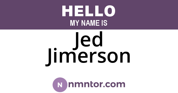 Jed Jimerson