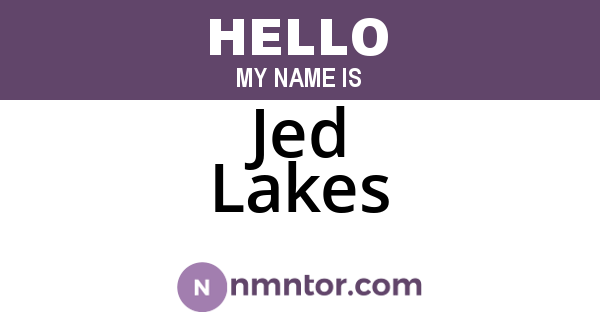 Jed Lakes